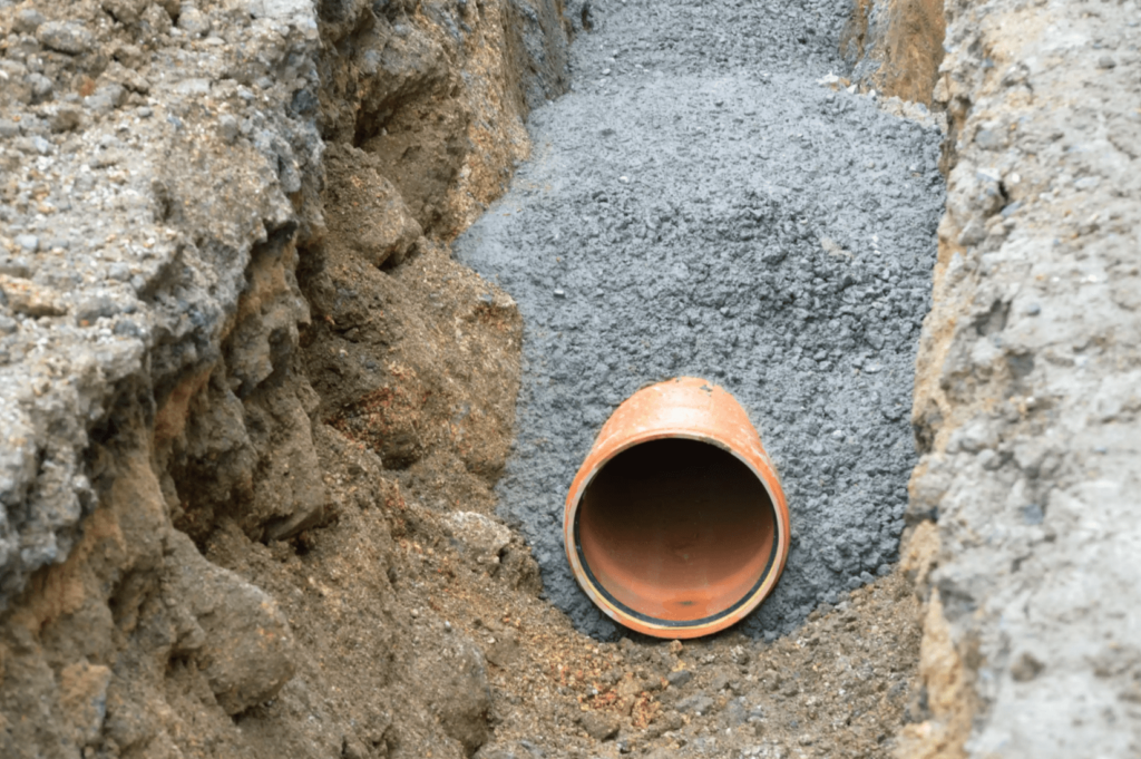 sewage discharge pipe